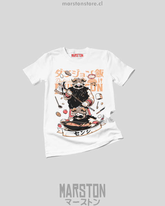 Polera de Dungeon Meshi con Senshi