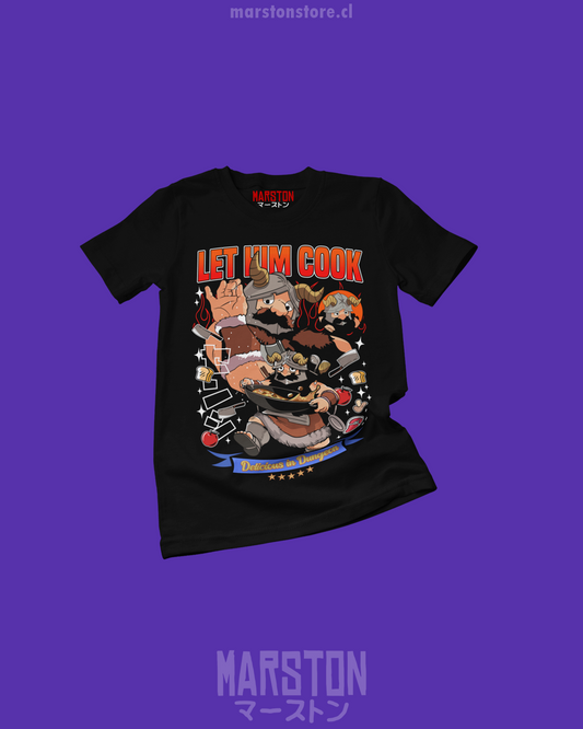 Polera de Dungeon Meshi con Senshi