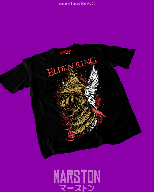 Polera negra con diseño de Elden Ring