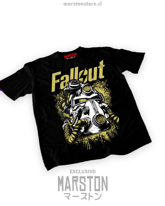 Polera negra con diseño de Fallout