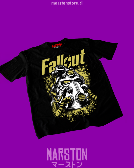 Polera negra con diseño de Fallout