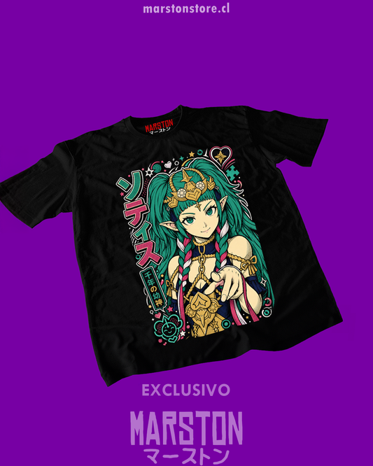 Polera negra Fire Emblem con diseño de Sothis