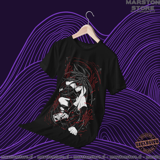 Polera negra Fullmetal Alchemist con diseño de Envy