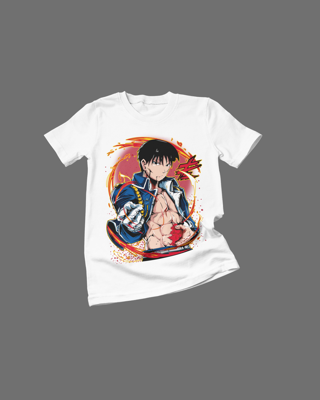 Polera Fullmetal Alchemist con diseño de Roy Mustang