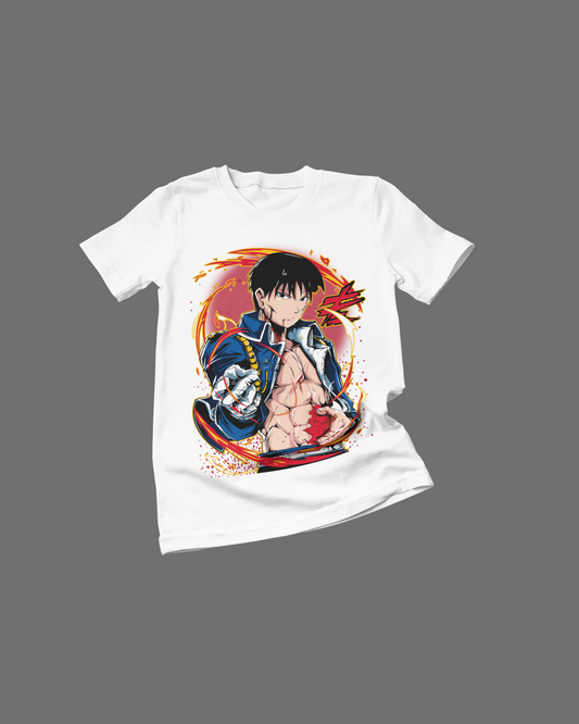 Polera Fullmetal Alchemist con diseño de Roy Mustang