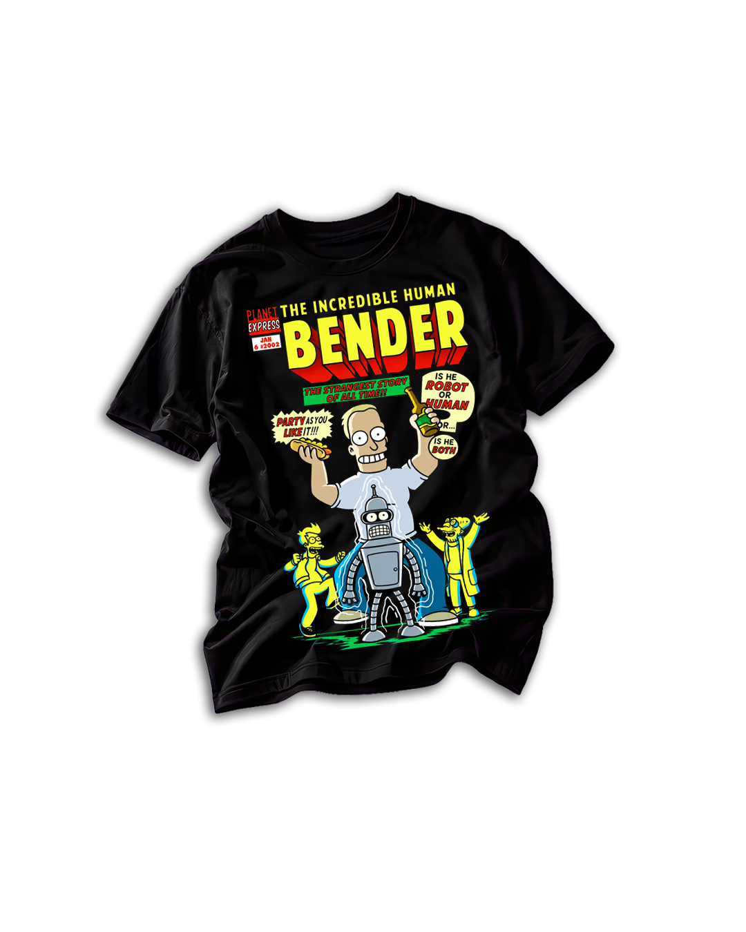 Polera Futurama - Bender negra