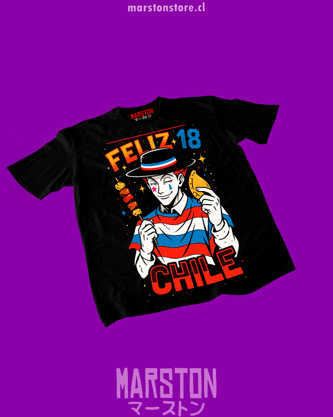 Polera Hunter x Hunter de Hisoka Huaso para Fiestas Patrias de Chile