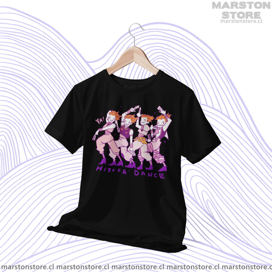 Polera negra Hunter x Hunter con Hisoka Morow bailando
