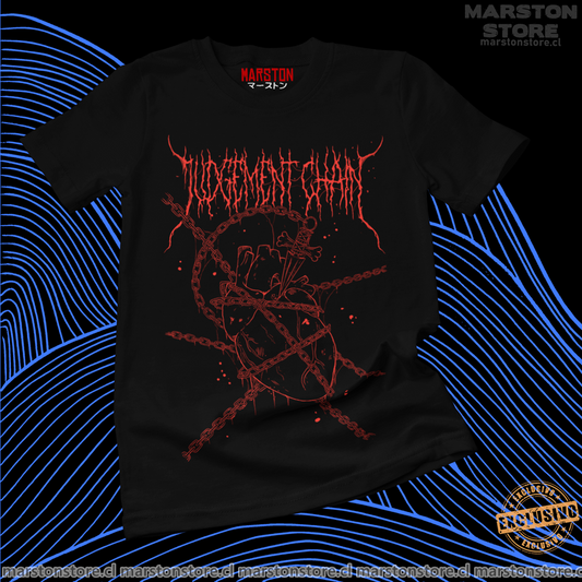 Polera negra Hunter x Hunter con diseño Judgment Chain