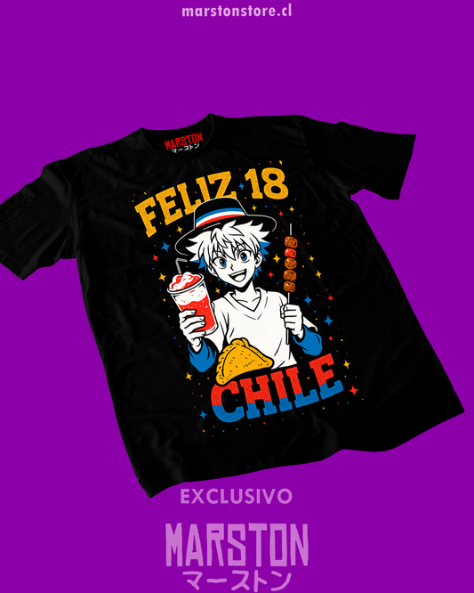 Polera Hunter x Hunter de Killua Zoldyck Huaso para Fiestas Patrias de Chile