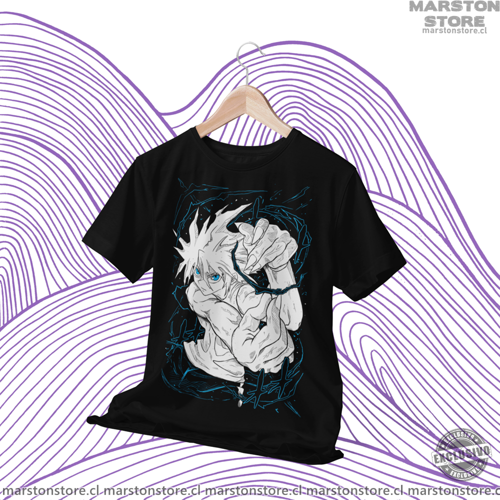 Polera negra Hunter x Hunter con Killua Zoldyck Godspeed