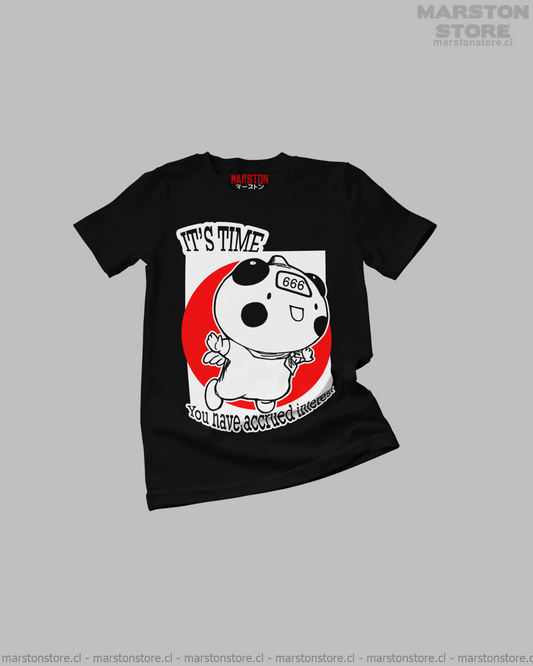 Polera negra Hunter x Hunter con diseño de Potclean