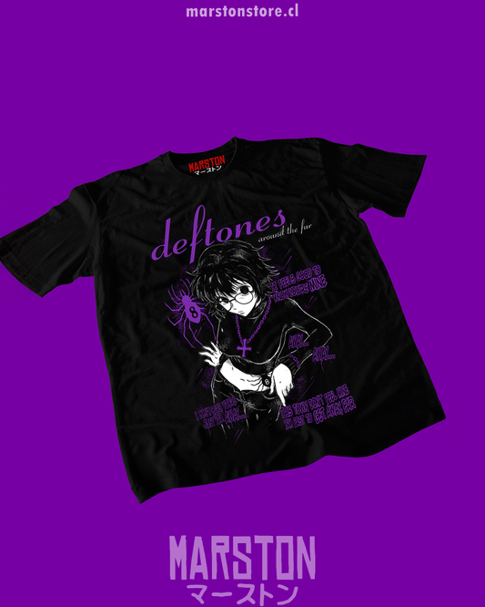 Polera negra Hunter x Hunter con diseño de Shizuku Murasaki