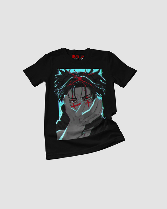 Polera negra Jujutsu Kaisen con diseño de Choso