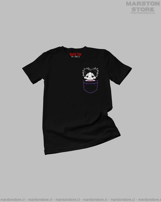 Polera negra Jujutsu Kaisen con diseño de Choso