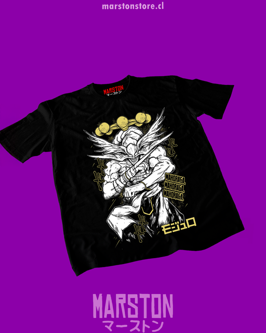 Polera negra Jujutsu Kaisen con diseño de Mahoraga