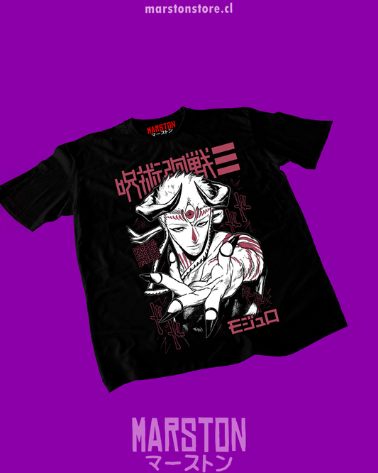 Polera negra Jujutsu Kaisen Modulo con diseño de Dabura