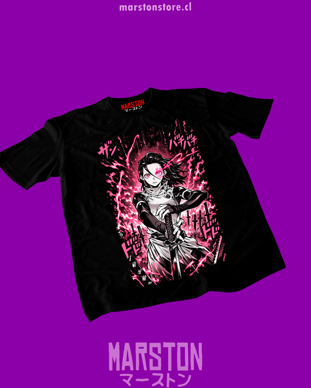 Polera negra Jujutsu Kaisen Modulo con diseño de Yuka Okkotsu