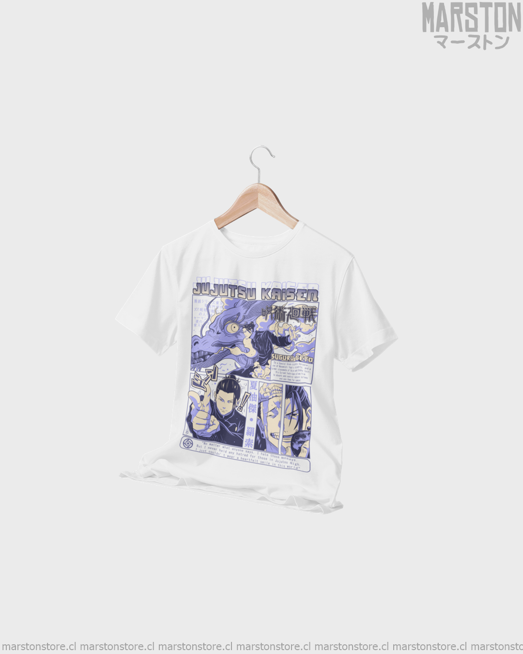 Polera con diseño de Suguru Geto de Jujutsu Kaisen