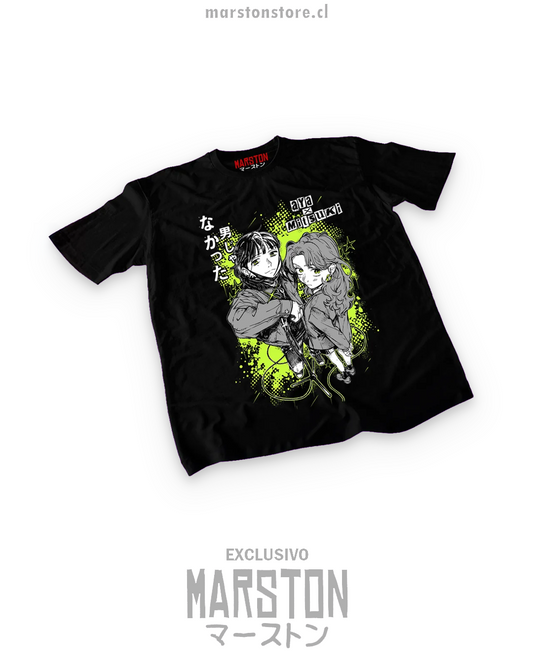 Polera negra de Ki ni Natteru Hito ga Otoko Janakatta con diseño de Mitsuki Koga