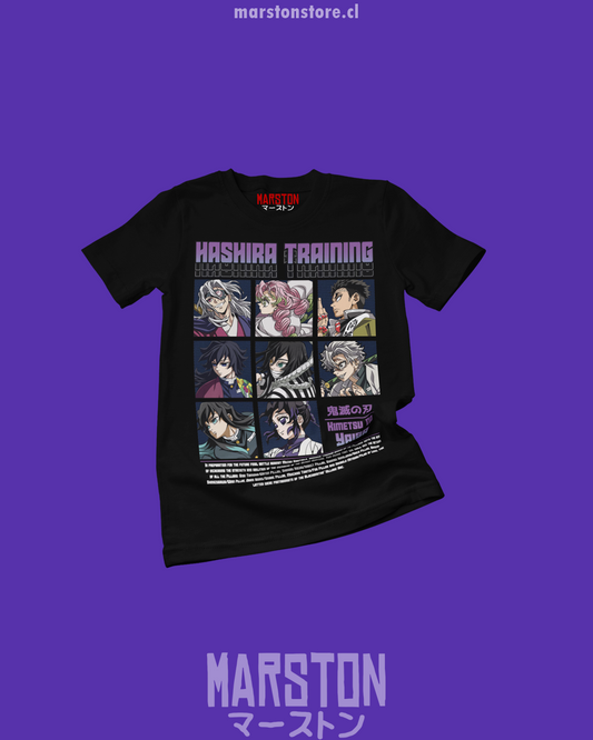Polera negra con diseño de Kimetsu no Yaiba Demon Slayer