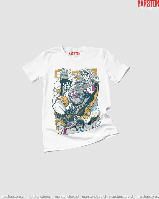 Polera Kimetsu no Yaiba Demon Slayer con diseño de Tengen Uzui