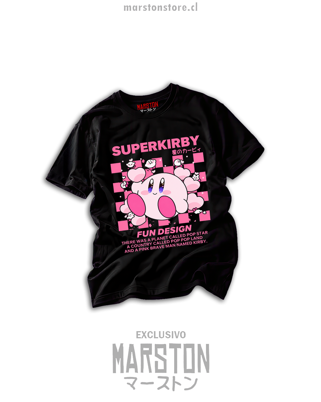 Polera Kirby - Super Kirby negra