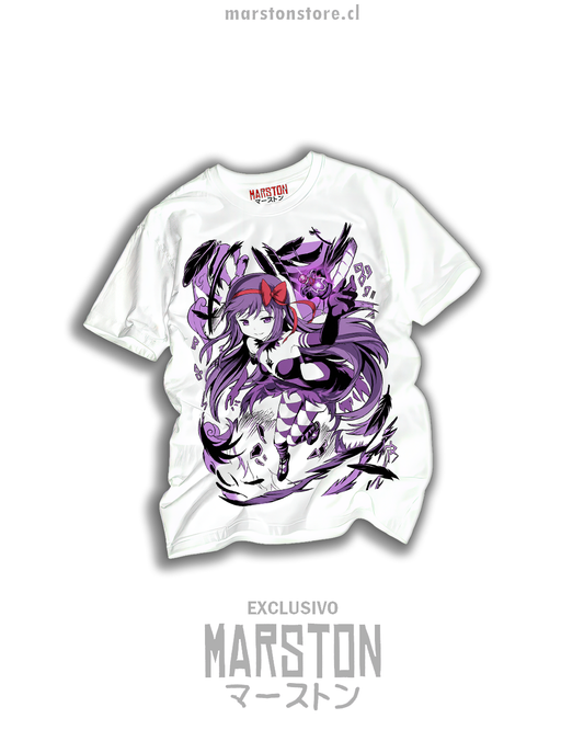 Polera blanca Puella Magi Madoka Magica con Homura Akemi