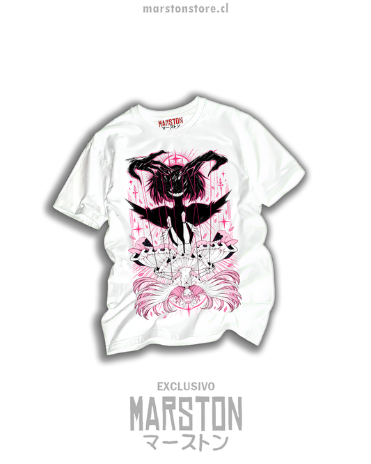 Polera blanca Puella Magi Madoka Magica con Homura Akemi y Madoka Kaname