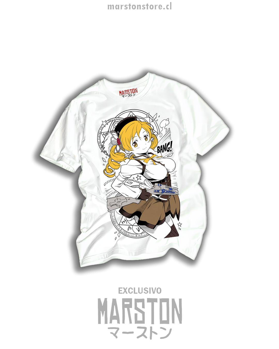 Polera blanca Puella Magi Madoka Magica con Mami Tomoe
