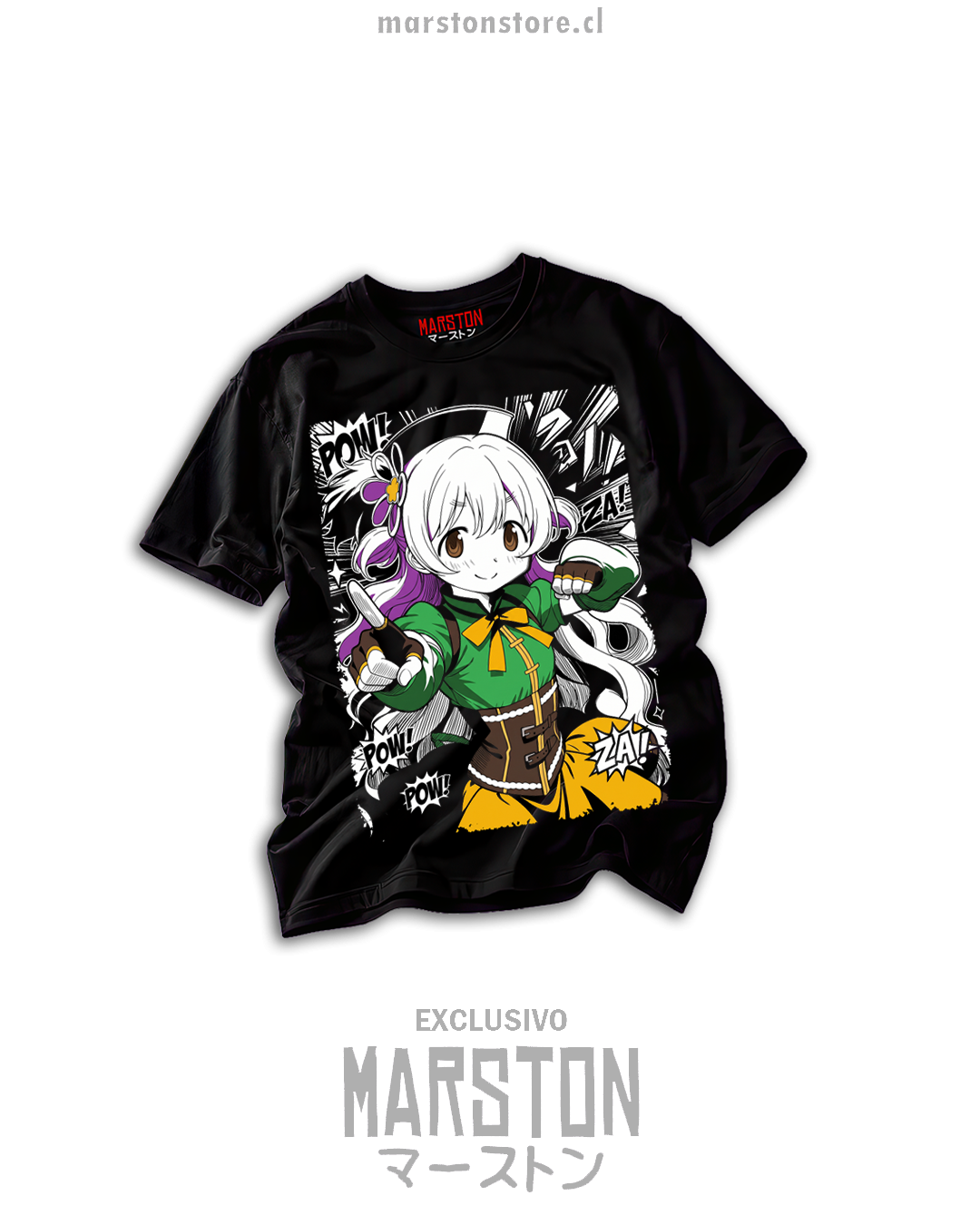 Polera negra Puella Magi Madoka Magica con Nagisa Momoe