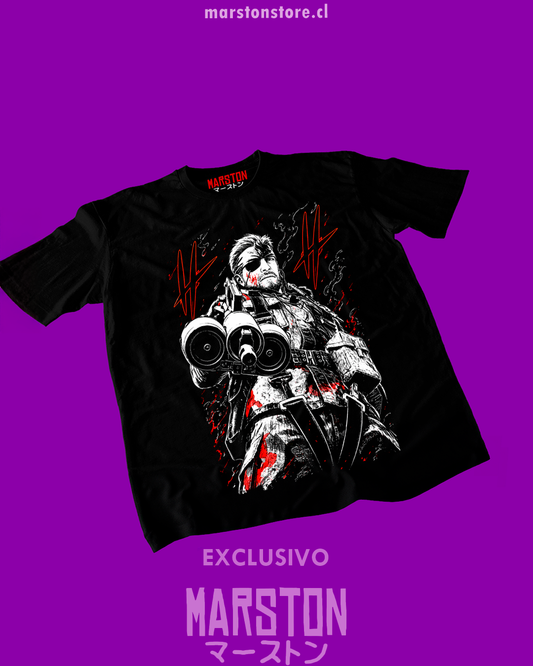 Polera negra con diseño de Metal Gear Solid 3: Snake Eater