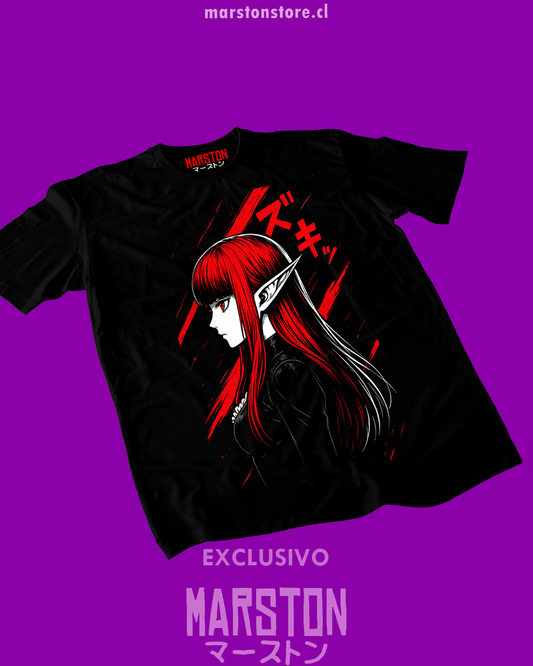 Polera negra Metaphor: ReFantazio con diseño de Hulkenberg