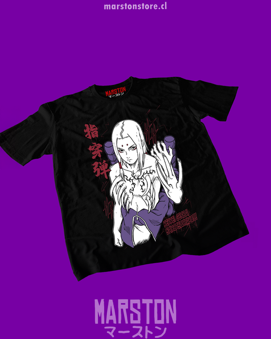 Polera negra Naruto con diseño de Kimimaro