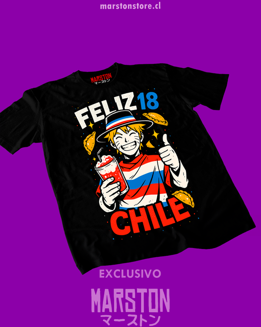 Polera Naruto de Naruto Uzumaki Huaso para Fiestas Patrias de Chile