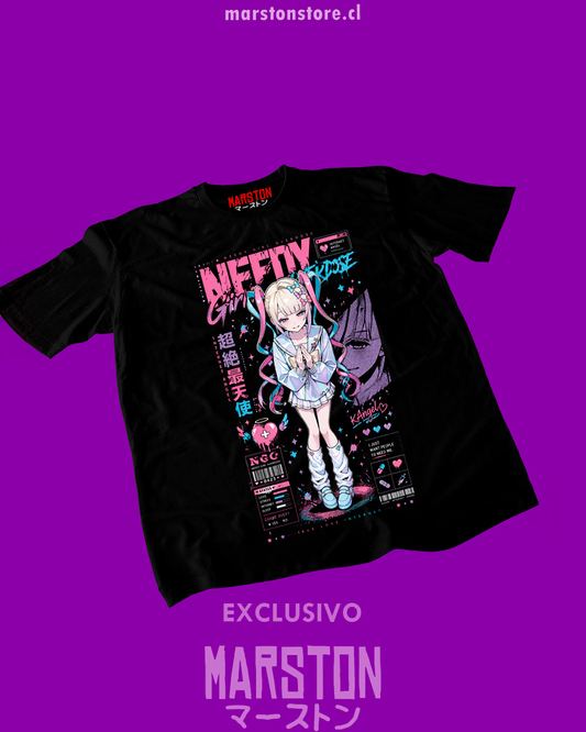 Polera negra con diseño de Needy Girl Overdose