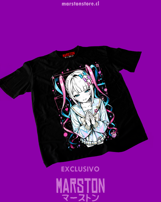 Polera negra con diseño de Needy Girl Overdose