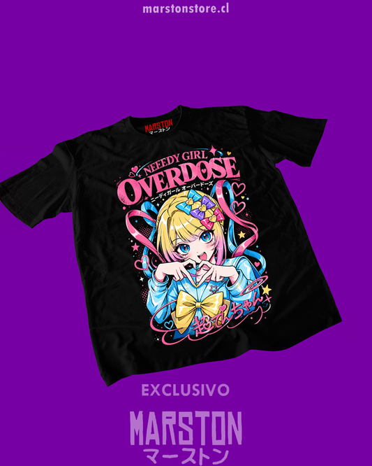Polera negra con diseño de Needy Girl Overdose