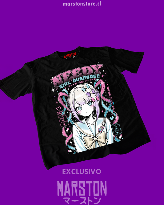 Polera negra con diseño de Needy Girl Overdose