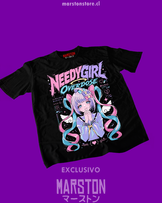 Polera negra con diseño de Needy Girl Overdose