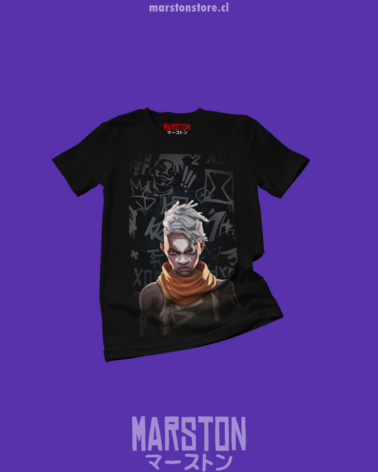 Polera negra de Arcane con Ekko