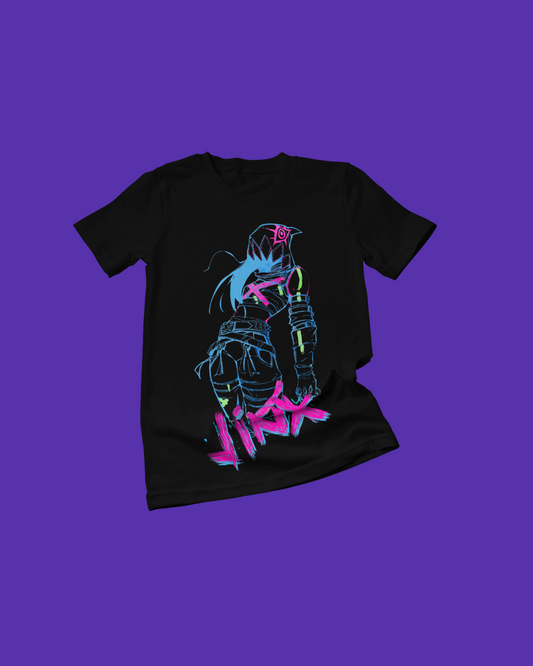 Polera negra de Arcane con Jinx