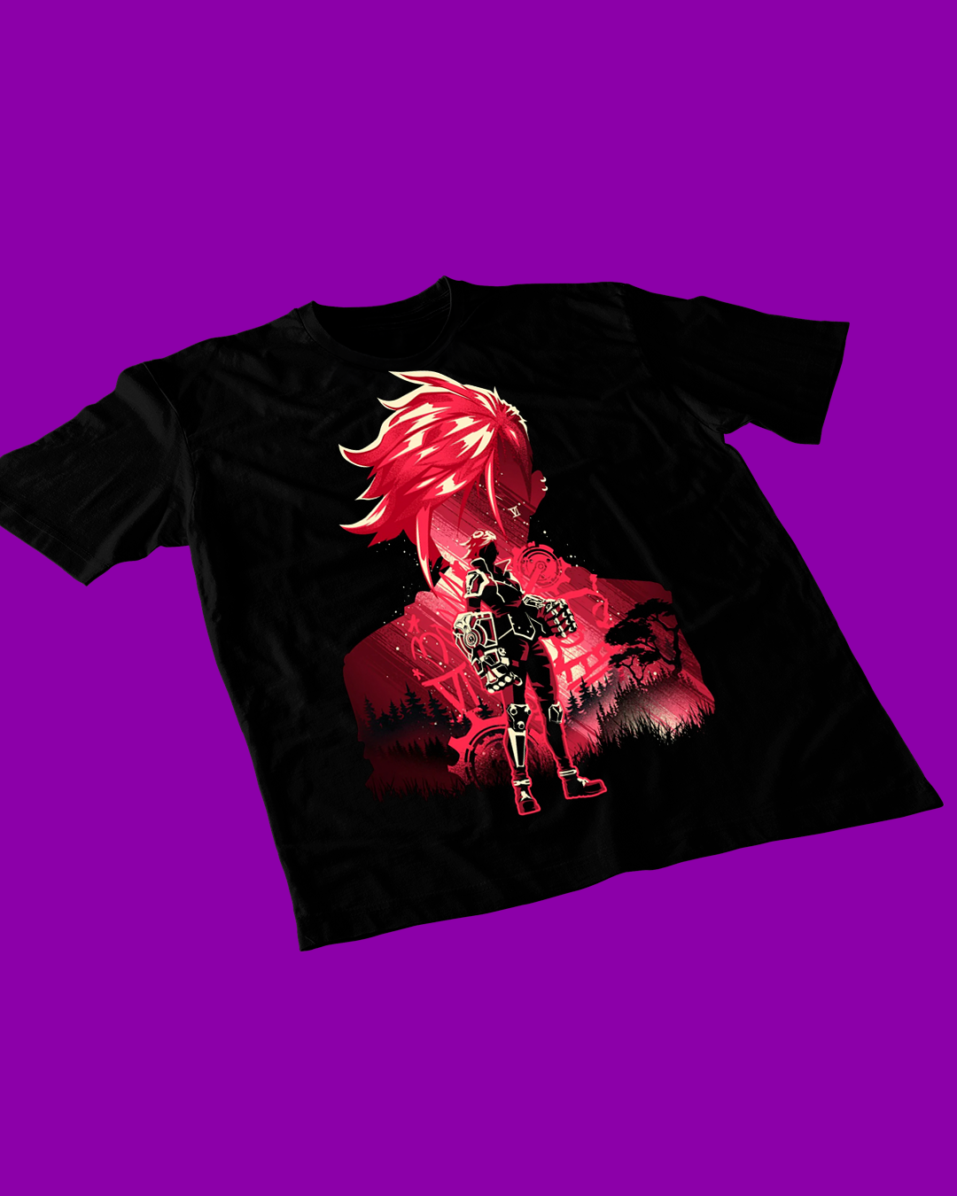 Polera negra de Arcane con Vi