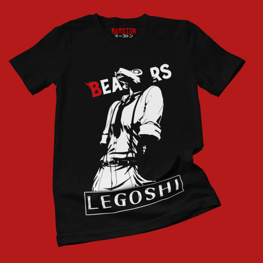 Polera negra de Beastars con Legoshi