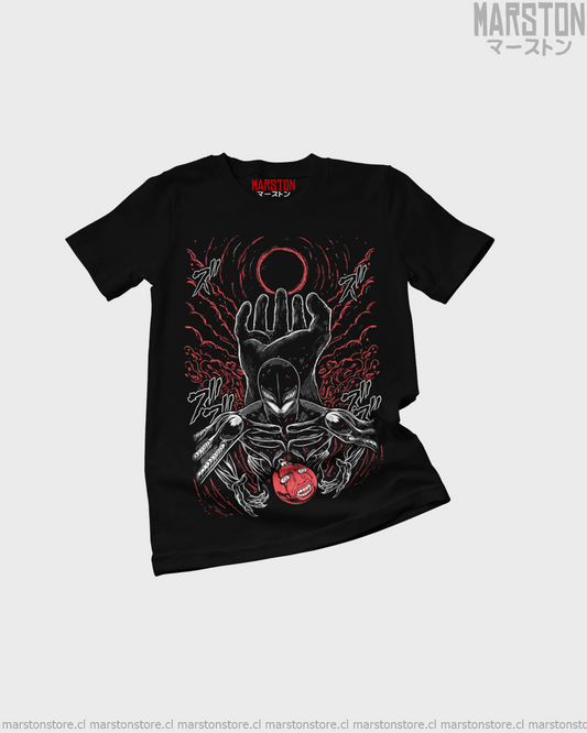Polera negra de Berserk con diseño de Griffith