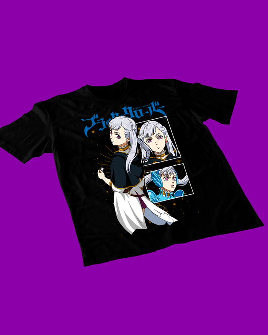 Polera negra de Black Clover con Noelle Silva