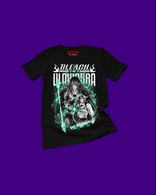 Polera negra de Bleach con diseño anime