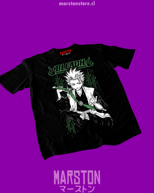 Polera negra de Bleach con diseño anime