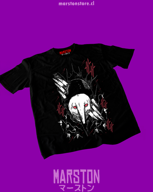 Polera negra de Bleach con diseño anime