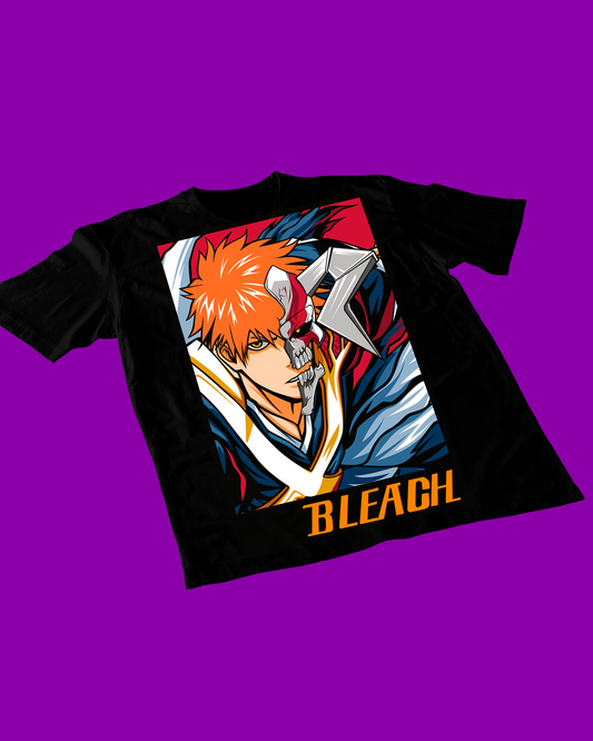 Polera negra de Bleach con Ichigo Kurosaki